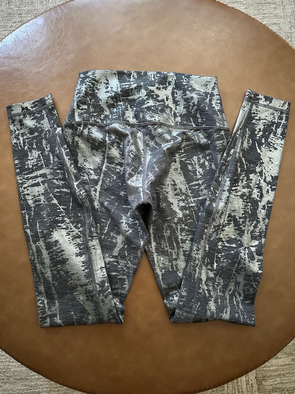 lululemon athletica Gray Printed High-Rise Leggings